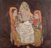 Egon Schiele Moth with two Children Spain oil painting artist